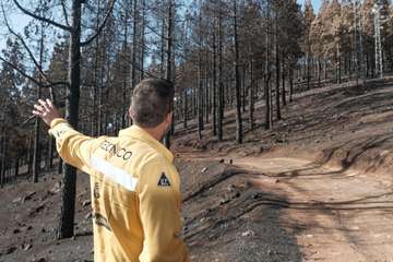 El jefe de Emergencias del Cabildo de Gran Canaria, Federico Trillo, explicó este jueves el desarrollo del último fuego que afectó a la Isla (Foto TA)