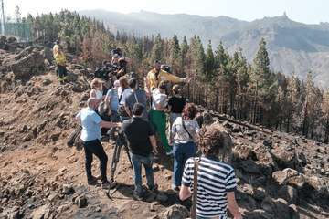 El jefe de Emergencias del Cabildo de Gran Canaria, Federico Trillo, explicó este jueves el desarrollo del último fuego que afectó a la Isla (Foto TA)