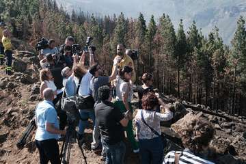 El jefe de Emergencias del Cabildo de Gran Canaria, Federico Trillo, explicó este jueves el desarrollo del último fuego que afectó a la Isla (Foto TA)