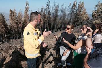 El jefe de Emergencias del Cabildo de Gran Canaria, Federico Trillo, explicó este jueves el desarrollo del último fuego que afectó a la Isla (Foto TA)