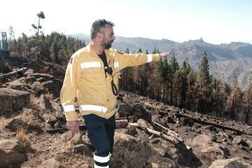 El jefe de Emergencias del Cabildo de Gran Canaria, Federico Trillo, explicó este jueves el desarrollo del último fuego que afectó a la Isla (Foto TA)