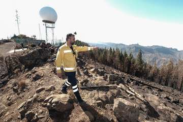 El jefe de Emergencias del Cabildo de Gran Canaria, Federico Trillo, explicó este jueves el desarrollo del último fuego que afectó a la Isla (Foto TA)