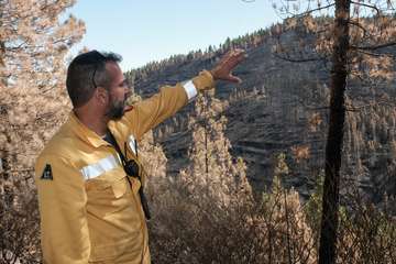 El jefe de Emergencias del Cabildo de Gran Canaria, Federico Trillo, explicó este jueves el desarrollo del último fuego que afectó a la Isla (Foto TA)