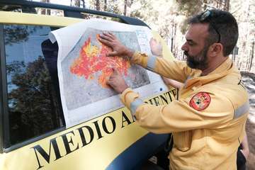 El jefe de Emergencias del Cabildo de Gran Canaria, Federico Trillo, explicó este jueves el desarrollo del último fuego que afectó a la Isla (Foto TA)
