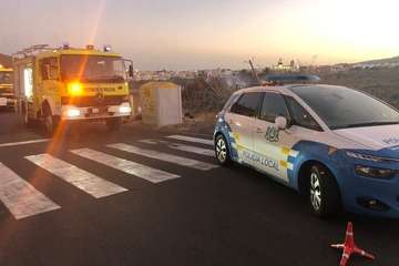  Incendio en una vivienda abandonada de Ingenio (Foto TA)
