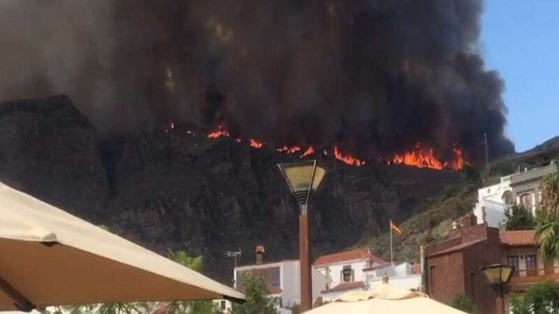 Imagen del incendio de Valleseco (Foto TA)