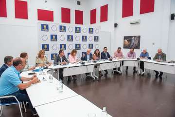 Reunión del Cabildo con representantes de los municipios afectados por los incendios (Foto TA)