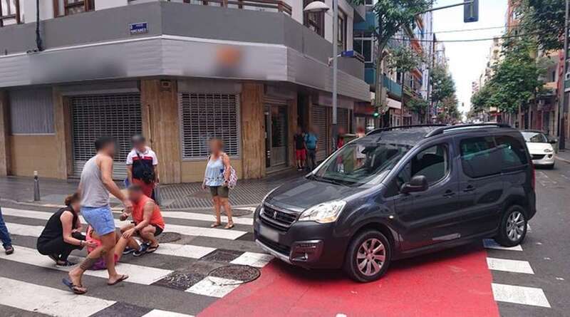 Imagen de archivo de un accidente en la capital grancanaria (Foto TA)
