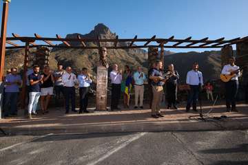 Una escultura del teldense Luis Arencibia Betancor homenajea a Néstor Álamo en Tejeda (Foto TA)