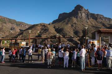 Una escultura del teldense Luis Arencibia Betancor homenajea a Néstor Álamo en Tejeda (Foto TA)
