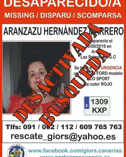 Cartel de búsqueda desactivada (Foto TA)