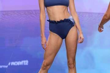 La colección de la teldense Elena Morales, Premio Heineken Nuevo Talento de Moda Baño Gran Canaria (Foto TA)