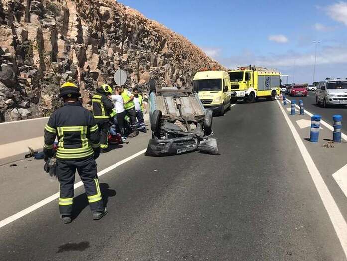 Imagen de accidente de esta tarde (Foto TA)