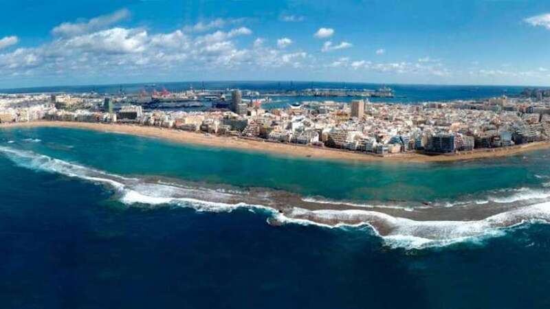 Vista aérea de La Barra de Las Canteras (Foto Canarias7)