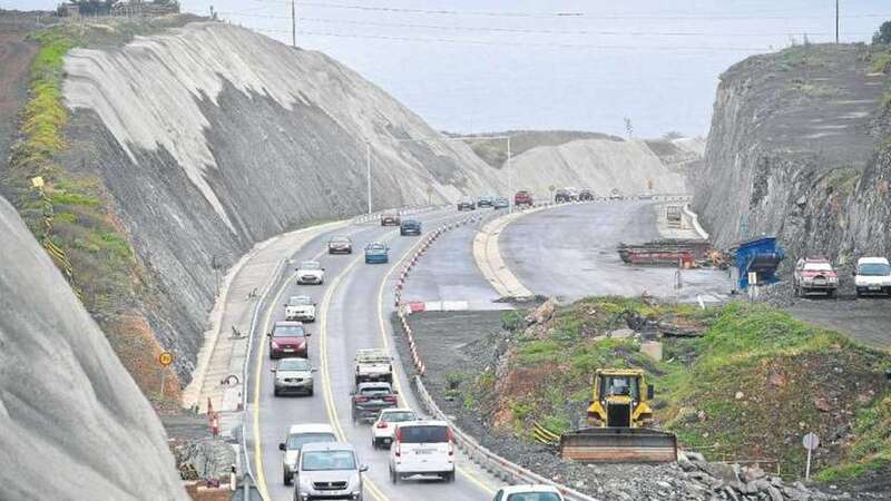 Imagen del nuevo trazado de acceso al municipio de Arucas por el Norte (Foto Canarias7 / Juan Carlos Alonso)