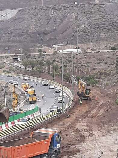 Imagen de los trabajos en la zona, ayer viernes (Foto TA)