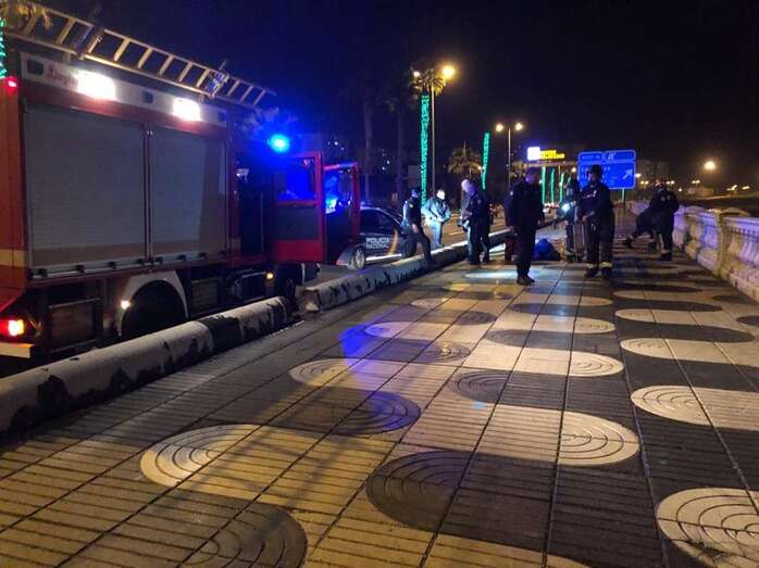 Retenciones de tráfico en la zona (Foto Policía Local de LPGC)