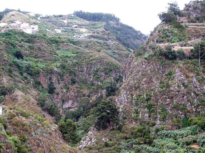 Barranco de Azuaje, en Moya, donde ocurrió el suceso (Foto TA)