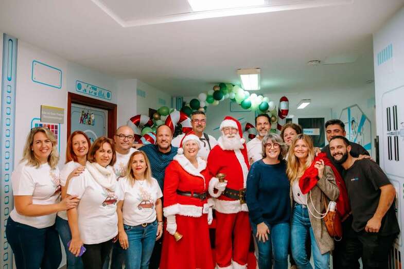 Papa Noel en el Hospital Insular Materno Infantil (Foto TA)