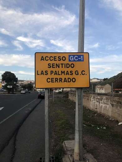 El acceso permanecía cerrado desde que se produjo el derrumbe en la GC-1 a la altura del Tívoli (Foto TA)