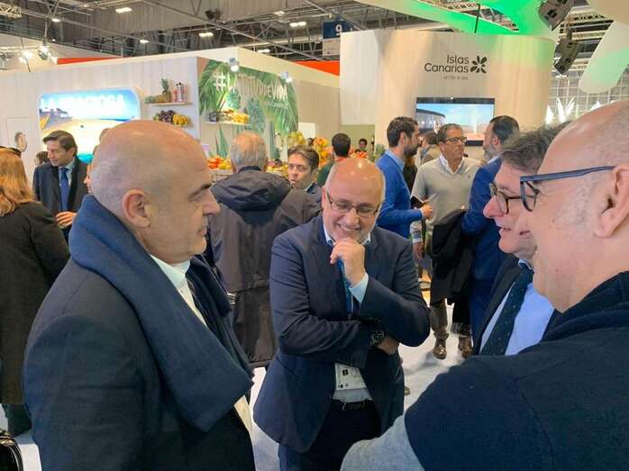 El presidente del Cabildo de Gran Canaria, Antonio Morales, en Fitur (Foto TA)