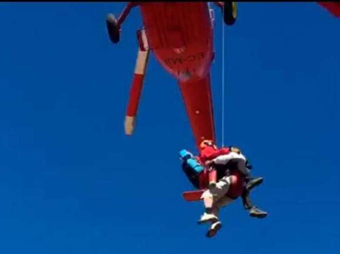 Rescate en el Lomo de Taurito de un excursionista accidentado (Foto C7)