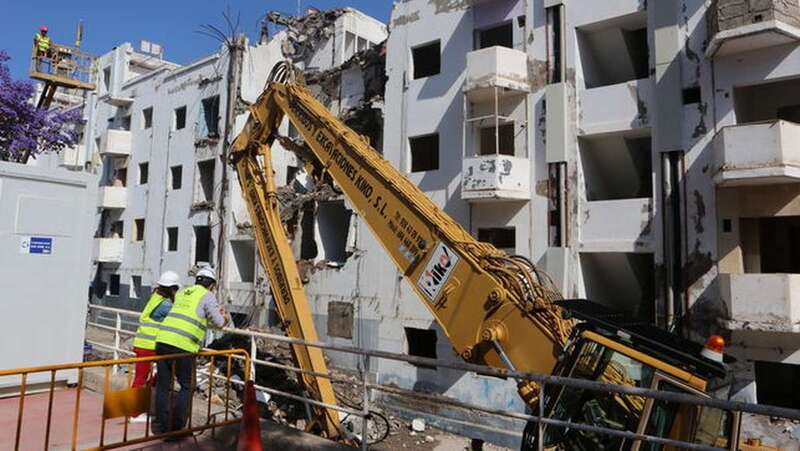 Demolición de viviendas en Tamaraceite (Foto TA)