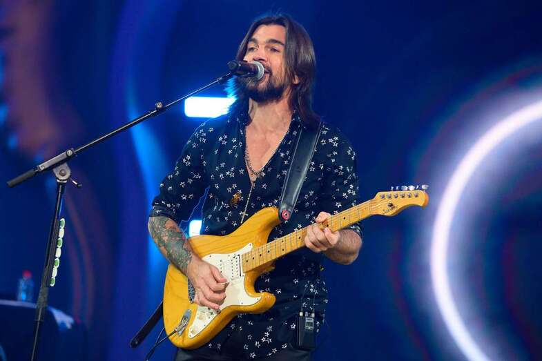 Juanes durante el concierto de esta tarde-noche (Foto TA)