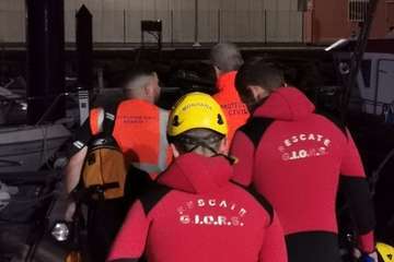 Búsqueda de la cuarta persona que estaba en apuros en aguas de Agaete (Foto TA)