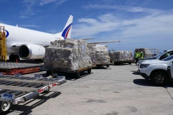 Gando recibe otro avión fletado por Canarias con material sanitario para luchar contra el coronavirus (Foto TA)