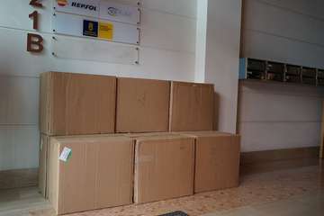 El sector del transporte de Gran Canaria comienza a recibir mascarillas (Foto Acfi Press)