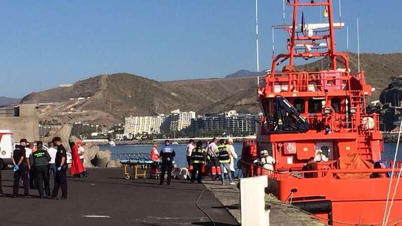 Imagen de archivo del desembarco de inmigrantes en Arguineguín (Foto TA)