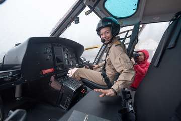 Arranca el Servicio de Helicópteros del Cabildo, esenciales para el primer ataque de los fuegos (Foto TA)