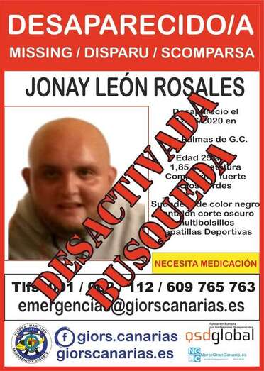 Cartel de desactivación de la búsqueda (Foto TA)