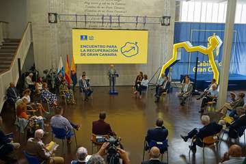 Primer Encuentro para la Recuperación de Gran Canaria con los agentes económicos y sociales de la isla (Foto Acfi Press)