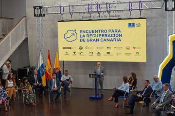 Primer Encuentro para la Recuperación de Gran Canaria con los agentes económicos y sociales de la isla (Foto Acfi Press)