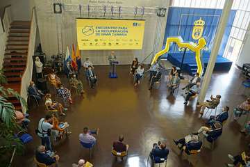 Primer Encuentro para la Recuperación de Gran Canaria con los agentes económicos y sociales de la isla (Foto Acfi Press)