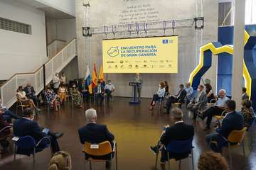Primer Encuentro para la Recuperación de Gran Canaria con los agentes económicos y sociales de la isla (Foto Acfi Press)
