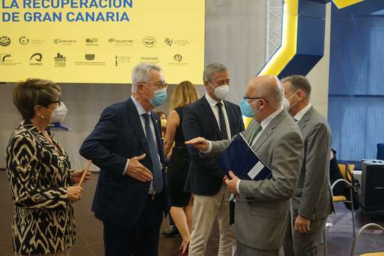 Primer Encuentro para la Recuperación de Gran Canaria con los agentes económicos y sociales de la isla (Foto Acfi Press)