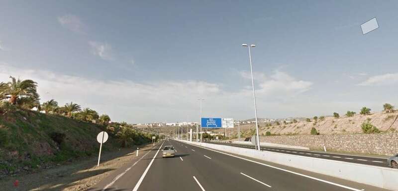 La GC-1, a su paso a la altura de San Fernando de Maspalomas (Foto Google Maps)