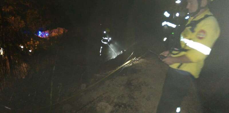 Imagen del incendio de días atrás en San Mateo (Foto TA)