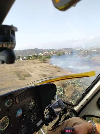 El incendio visto de un helicóptero del Cabildo/TA.