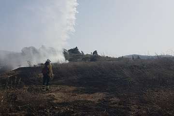 Conato de incendio en una zona de pastos de Santa Brígida/TA.