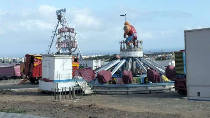 Atracciones colocadas en el sector de Picachos durante las fiestas de San Gregorio 2029/Jesús Ruiz Mesa.