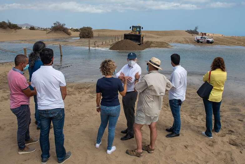 Este abrazo entre el mar y la Charca se clausuró este viernes (Foto TA)