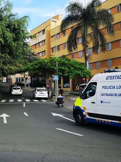 Imagen de archivo de un accidente en la capital grancanaria/Policía Local de LPGC.
