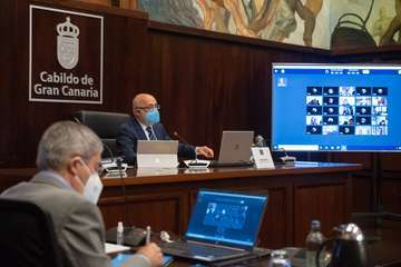 Pleno de Debate del Estado de la Isla, este jueves en el Cabildo grancanario/TA y Acfi Press.