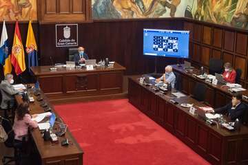 Pleno de Debate del Estado de la Isla, este jueves en el Cabildo grancanario/TA y Acfi Press.