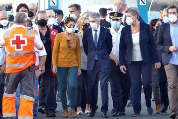 Visita del ministro de Interior al muelle de Arguineguín/TA/Acfi Press.