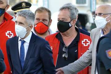 Visita del ministro de Interior al muelle de Arguineguín/TA/Acfi Press.